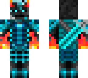 blackbone with diamond armor on fire