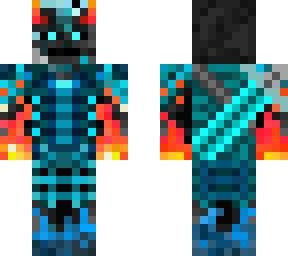 blackbone with diamond armor on fire