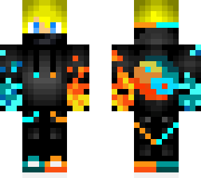 fire and water gamer w/ blond hair