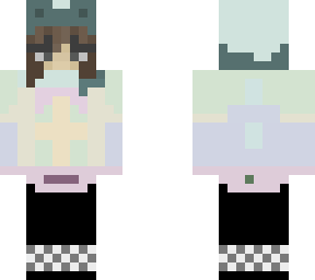 pastel bear hoodie girl