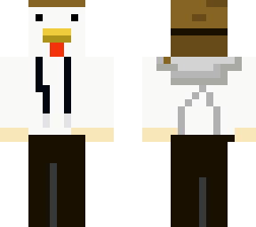 person with chicken mask