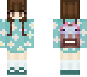 sweater weather(w/axolotl backpack) added brown hair
