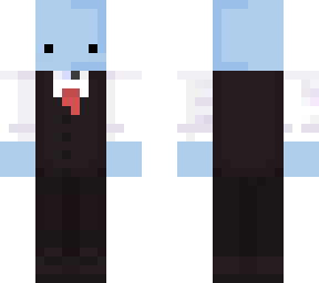 baby blue axolotl with fancy suit