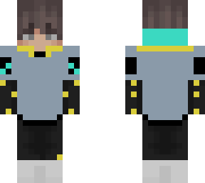 blue and gold emo boy