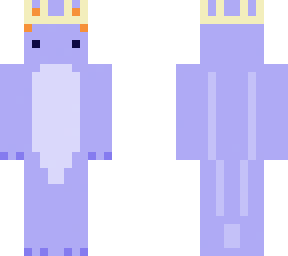 blue purple axolotl with crown