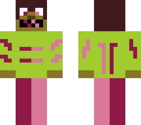 cool pink & purple beach gamer (dressed in green)