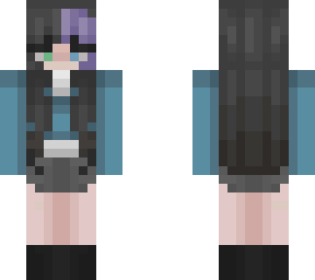 cute mcyt girl with split hair