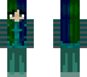 dark green and blue skin