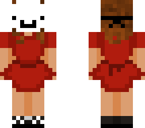 drista with a red dress!
