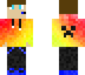 fire red yellow skin