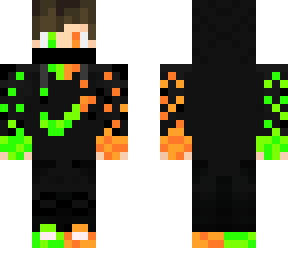 gamer orange and greean