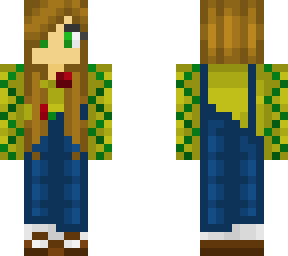 girl with overalls and flowers