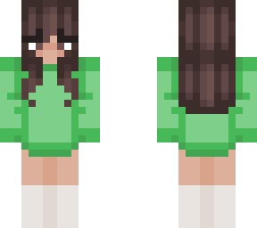 mellow in a green sweater