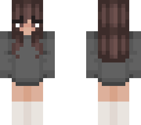 mellow in a grey sweater