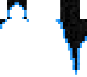 offset, over the shoulder black and blue cape