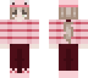 pink cute girl with frog hat