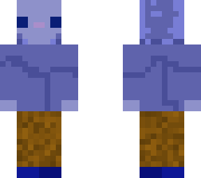 Rare Blue Axolotl Wearing a hoodie | Minecraft Skin