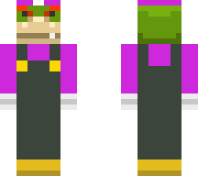 bowser jr cosplaying as waluigi