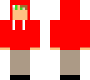 boy in red hoodie