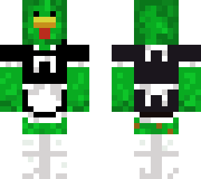 green chicken w maid suit