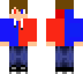 jake half red half blue