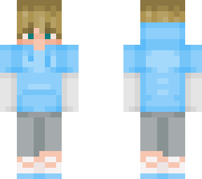 light blue hoodie