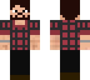 master vijay minecraft skin(red shirt with black strips)
