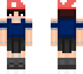 mushroom girl blue