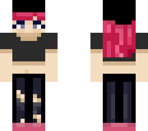 pink-haired girl