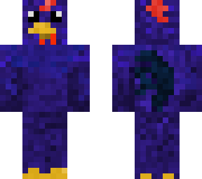 purple/blue chicken