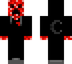 red creeper skin with hoodie