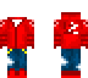 red jacket and ripped jeans base
