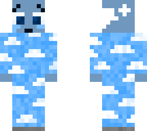 sad blue boy in cloud onesies