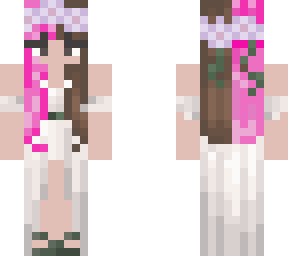 a bride with half colored hair.