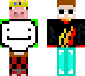 a lot of youtuber skins together