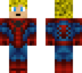 blonde spiderman blue eyes
