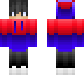 blue and red hoodie skin