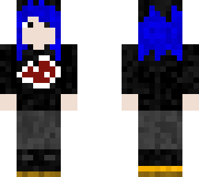 blue hair girl akatsuki shirt