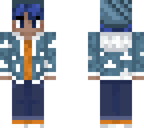 blue with cloud hoodie