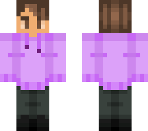 brown haired boy in purple sweatshirt