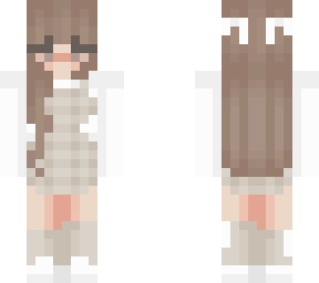 brown pattern dress with white puff sleeves <3 like before using please