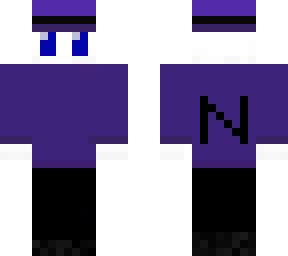 cartoony neon purple guy