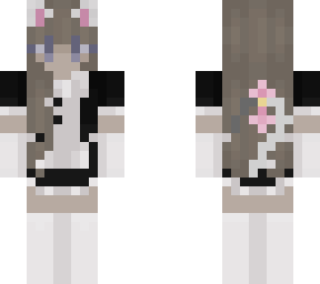 cat maid dress girl grayish hair