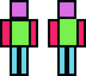 colorful block man