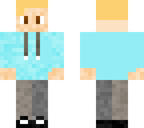 cyan hoodie boy