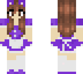 girl in purple maid dress