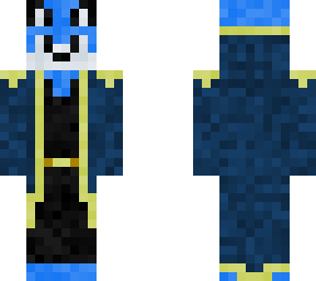 gold and blue wolf