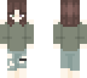 green sweater.