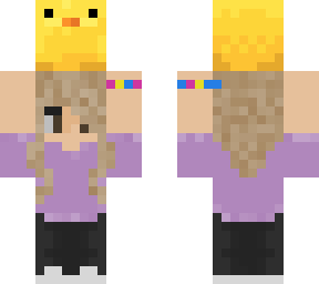 little girl with duck