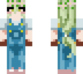 overalls and flower headband
